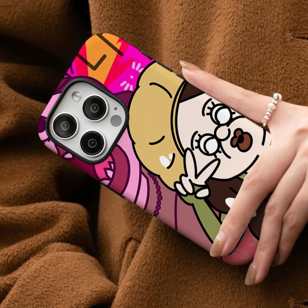 Cartoon Cute Bbang Bbang Phone Case For IPhone 16 15 14 13 12 11 Pro Max Plus Samsung S24 S23 Ultra Glossy HD Hard PC Cover