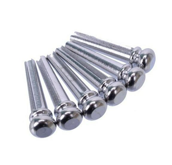 Brass Guitar Bridge Pins - Black, Silver, Gold for Acoustic Guitars Single Price