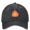 Calcifer Anime Movie Deniim Baseball Cap Japanese Tennis Skate Trucker Hat Summer Women Men Trendy Sunscreen Baseball Caps