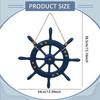 Beach Style Wooden Ship Wheel Rudder Wall Hanging Nautical Steering Wheel for Sea Decor Home