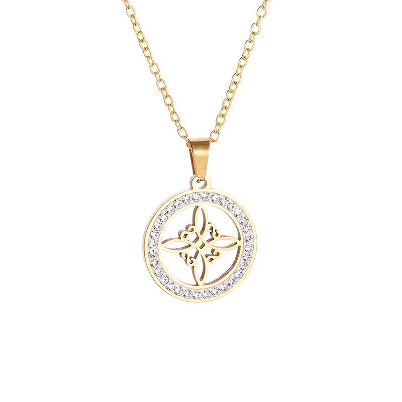 Delicate Crystal Cross Pendant Women Girls Necklace Elegant Party Wedding Jewelry Catholic Amulet Gift