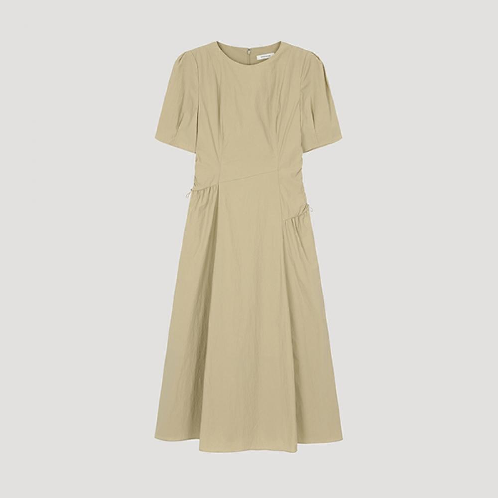 

She S Miss Volume Pin Tuck Incision Dresses Swwopo22150 Lk light khaki/55