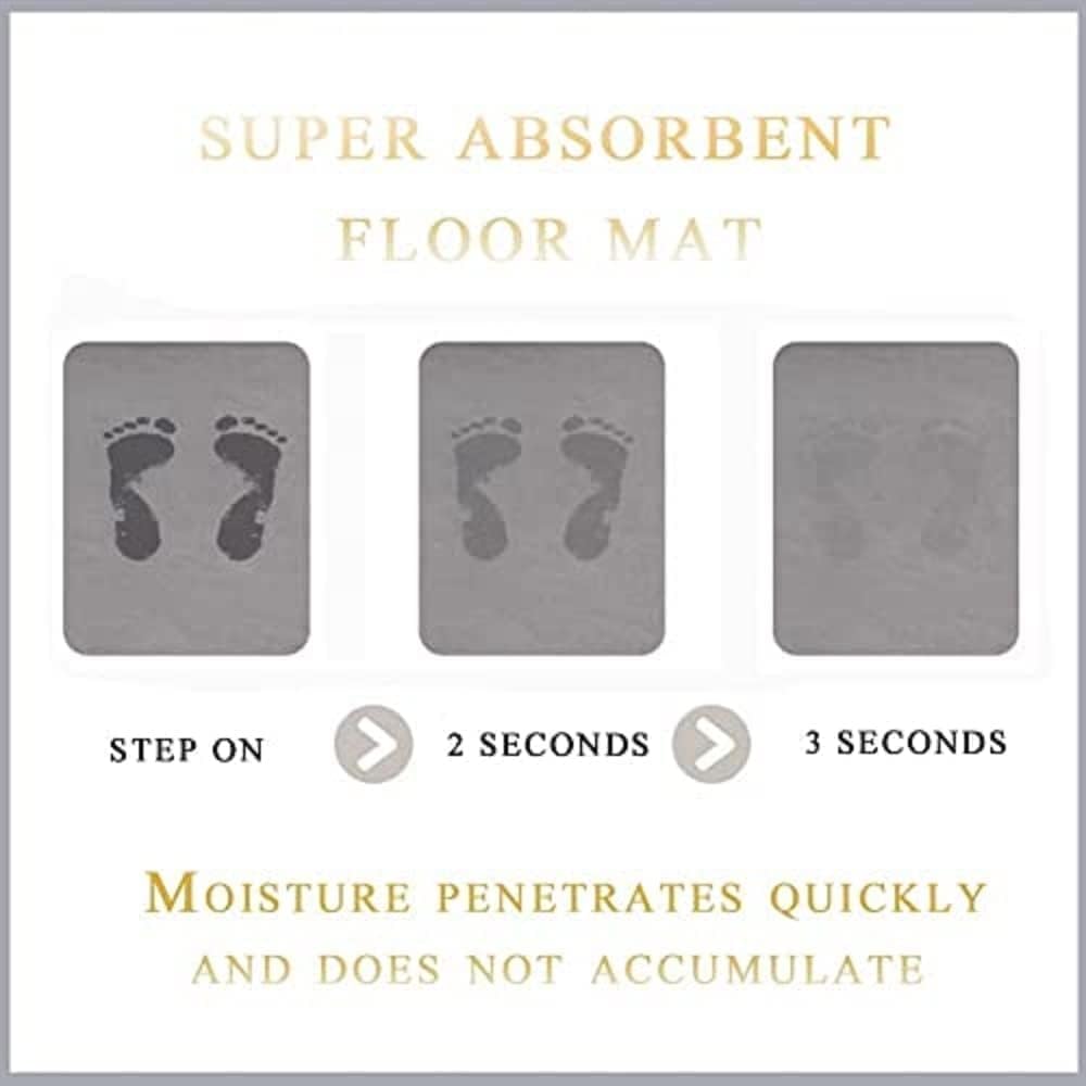 Water Absorbent Mat for Bathroom Kitchen Floor Door Entrance Anti Slip Floor Foot Anti Skid Bathroom Shower Mat (Design 12)