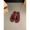 Flat bottom red small cool slippers women's shoes wear new summer casual soft bottom foot flip-flops