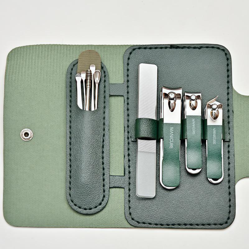 Portable 10-Piece Nail Clipper and Manicure Set with Ear Pick
