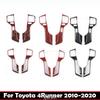 For TOYOTA 4Runner 4 Runner 2010-  CarbonFiber Steering Wheel Trim Direction Control Button Frame Cover Styling Accessories