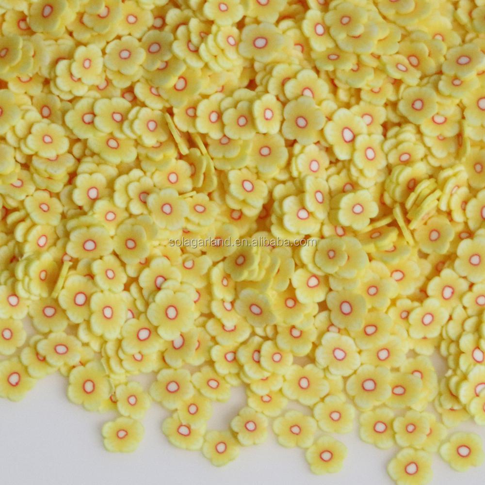 5mm Polymer Clay Flower Sprinkles 500g/lot Soft Flower Slices for Nail Makeup Decoration Slime Fillers