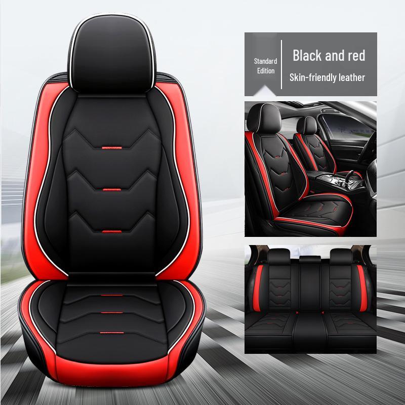 Universal Cute Full Wrap Car Seat Cushion - All-Season, Summer Surround, Goddess Leather Design