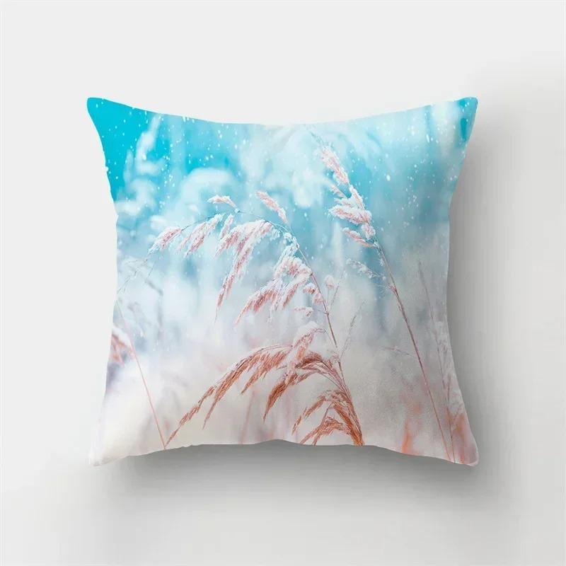Charm Butterfly Pillowcase Sofa Car Lumbar Pillowcase Home Decoration Flower Landscape Cushion Cover