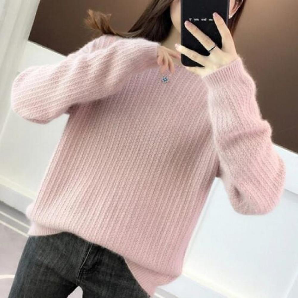 Navava Long Sleeve Round Neck Knit Top Nk3418