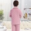 Middle-Aged Women's Winter Warm Fleece Pajama Set