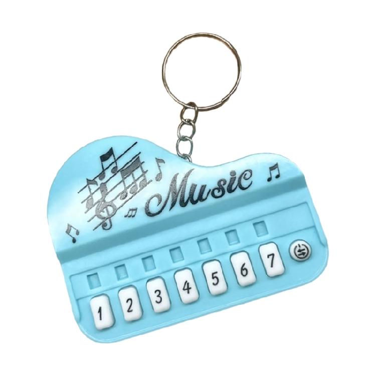 Pocket Sized Electronic Piano Keychain Toy With Multicolor Illuminated Keys Portable Music Learning Device For Children