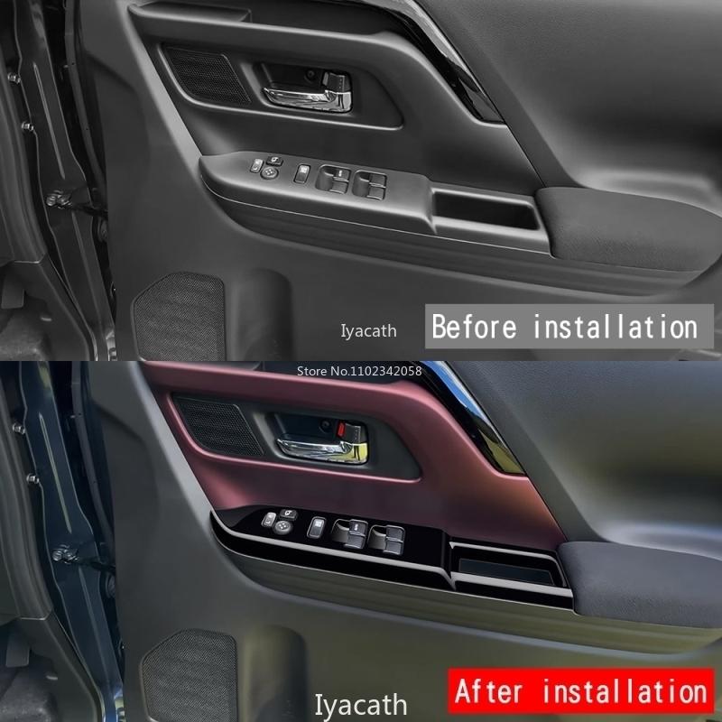 RHD For Suzuki Spacia/Spacia MK54S MK94S 2024 ABS Front Door Armrest Window Lift Switch Glass Control Panle Frame