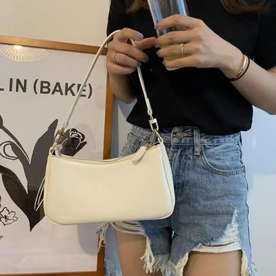 New Shoulder Bags Small Square Bag Women's Bags White Advanced Sense Axillary Bag Retro Fashion Leisure Versatile Crossbody Bags