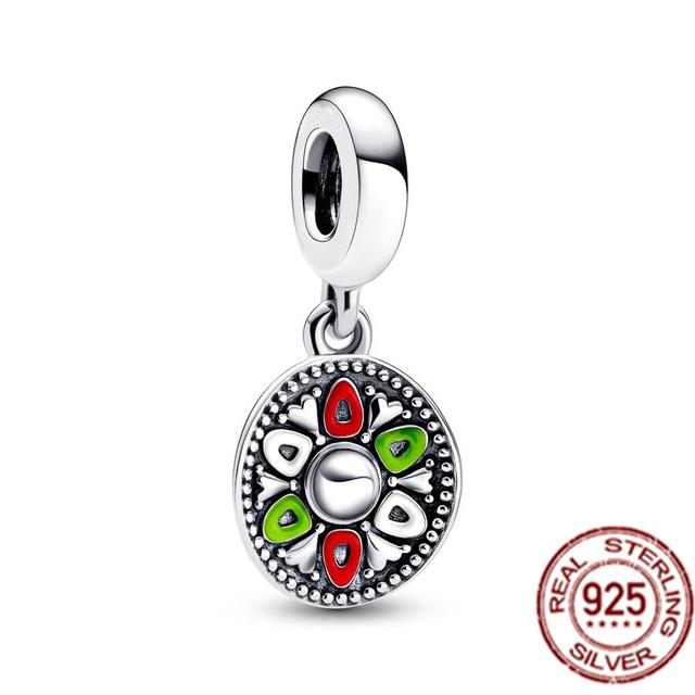 Red Motorcycle Rider & Good Fortune Carp Fish Dangle Charm Beads Fit Original Fasion 925 Sterling Silver Bracelet Women Jewelry
