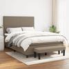 Maison Exclusive - Lattenrost-Bettgestell mit Matratze Taupe 140x190 cm Stoff