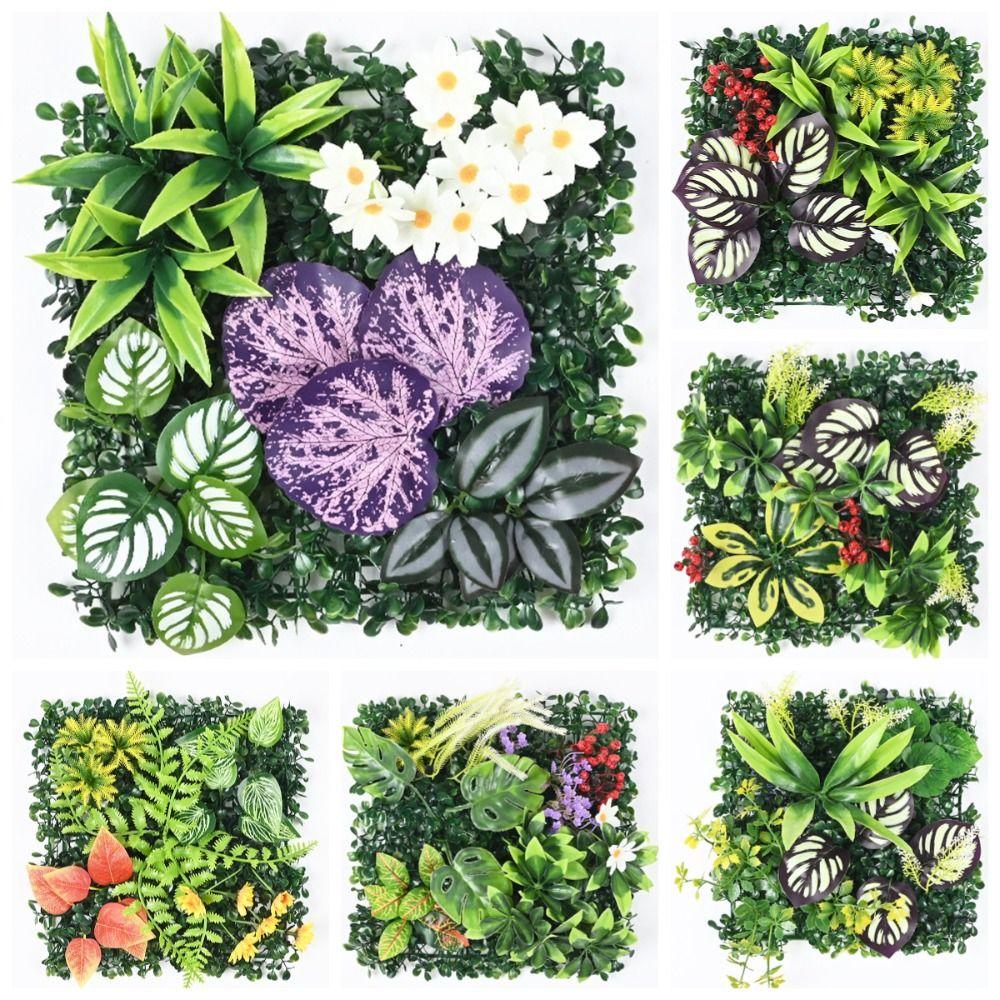 Eternal Life Artificial Plant Wall Panel DIY Artificial Fern Grass  Background Wall Decoration