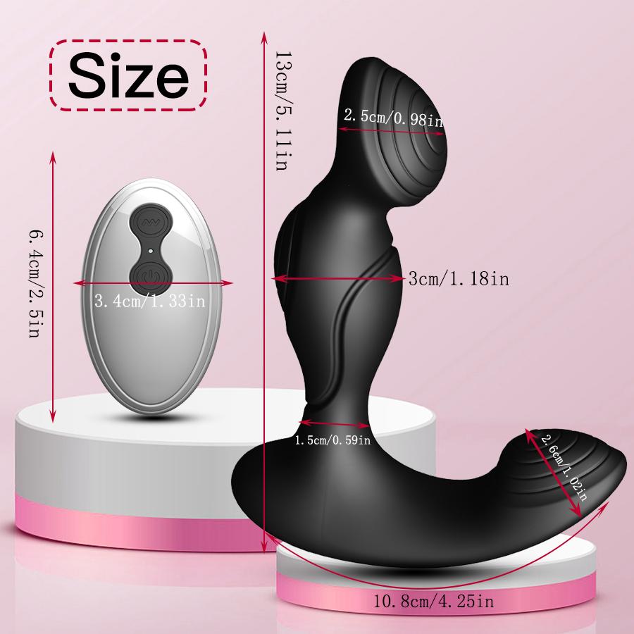 Male Prostate Massage Vibrator remote control dual motor Anal Plug Silicone  Male Masturbator Adult Sex Toys for Men