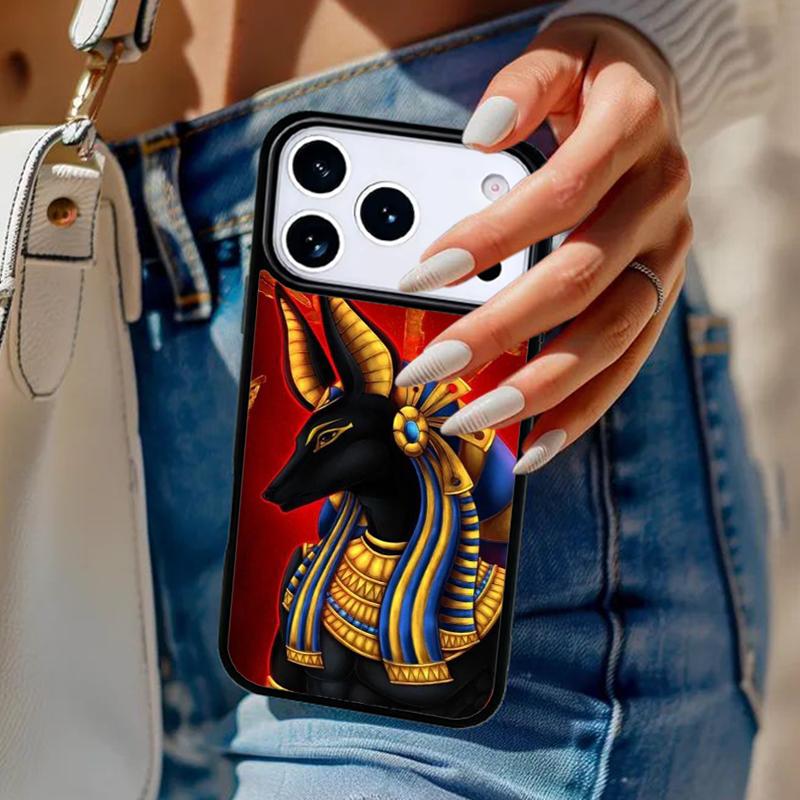 Egypt Nefertiti Anubis Ankh Phone Case For iPhone 17 Air 14 15 13 12 Max Cover For Apple 14 15 16 16e 11 Pro Max Plus