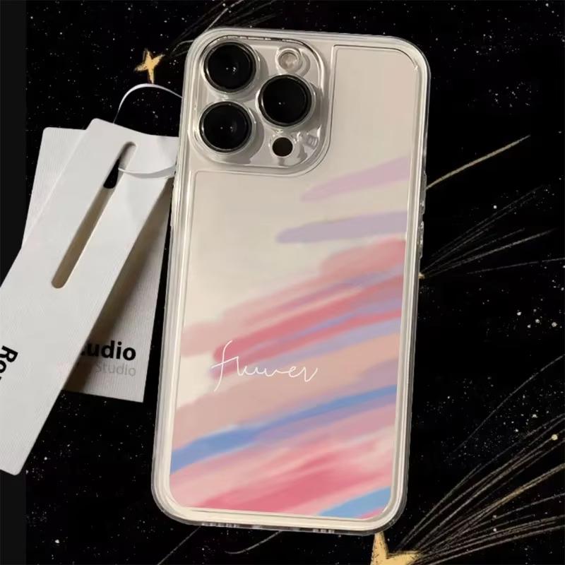 Watercolor Splashed Ink Phone Case For Samsung Galaxy S26 S25 Ultra S24 S23 FE S22 S21 Plus S20 A73 A72 Clear Bumper Cover