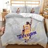 Basketball Star Bedding Set with zipper, Polyester 3D Digital Print Boys Girls Double Queen Comforter Cover set And Pillowcase