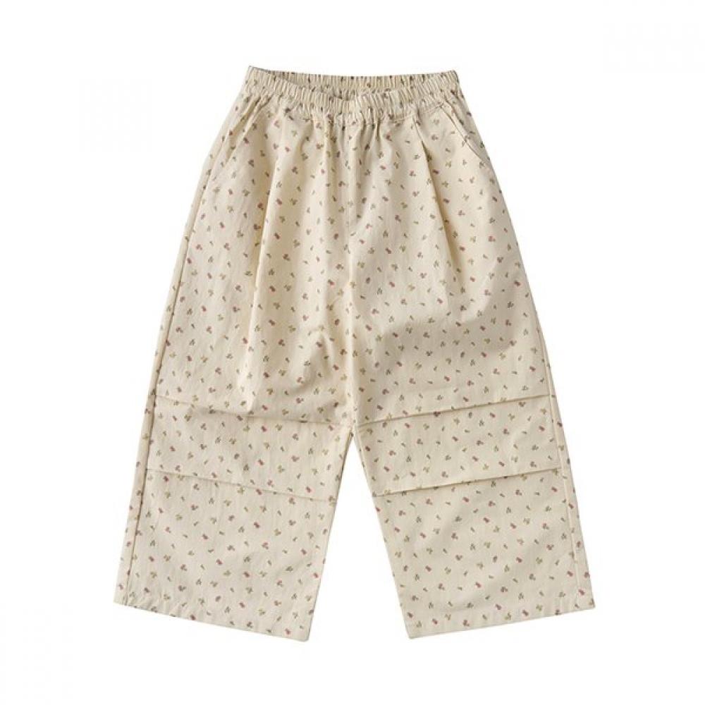 Little Ground Flower Pin Tuck Pants 7611241010 beige/145
