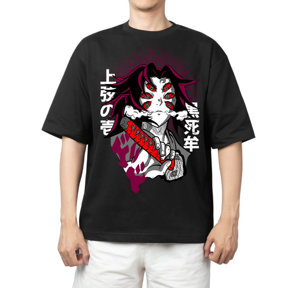 Demon Slayer Tanjiro Kamado Hinokami Kagura with Japanese Text Anime Print T Shirt Men 2026 Summer Casual Streetwear