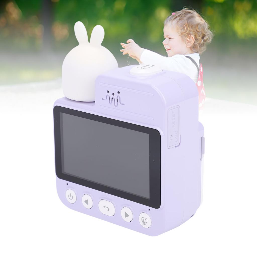 Print Camera 3 Inch Color Screen 32MP 1080P HD Print Digital Camera with 3 Rolls Print Paper for Present