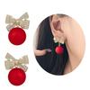 Exquisite Pearls and Diamond Dangle Earrings Charming Women' Bowknot Diamond Earrings Ornament Stylish Ear Studs Jewelry