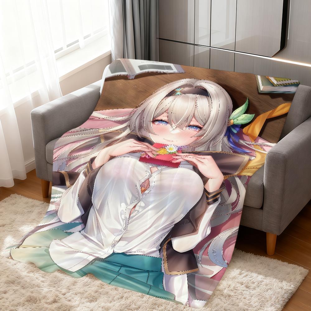Game Houkai Star Rail Firefly Fanart Soft Warm Plush Blanket Dormitory Sofa Living Room Pet Hogar Bedroom Gift Nap Home Flannel