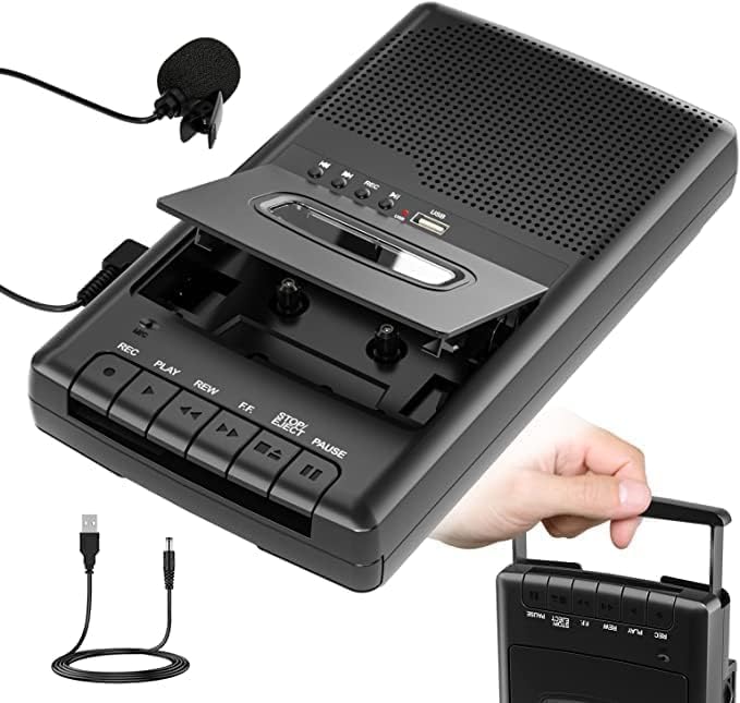 

Cassette player with MP3 conversion and no PC cassette tape recording and cassette tape USB memory recording earphone convenient portability