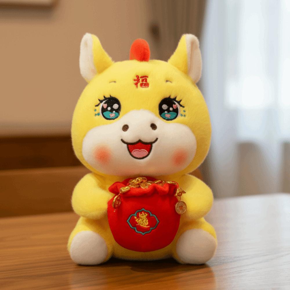 Cute 2026 Horse Plush Doll Good Luck Zodiac Pony Figurine Adorable Stuffed Horse Toy Year of Horse