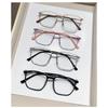 2 Pairs Square Frame Non-Prescription Glasses Ultra-Light PC Frames Non-Diopter Lenses Stylish Gift for Friend