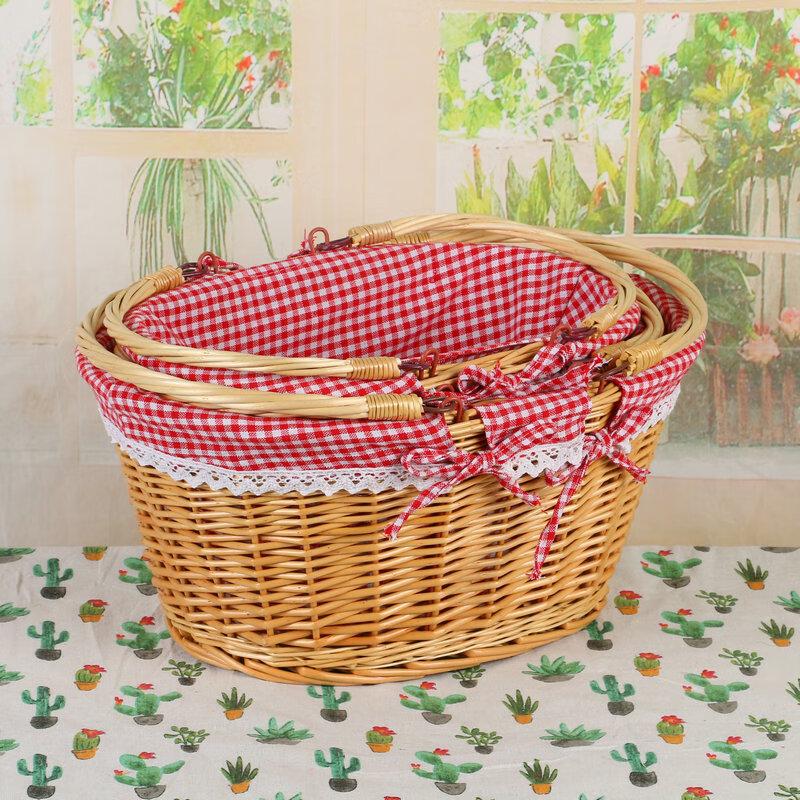 OEING Wicker Picnic Basket