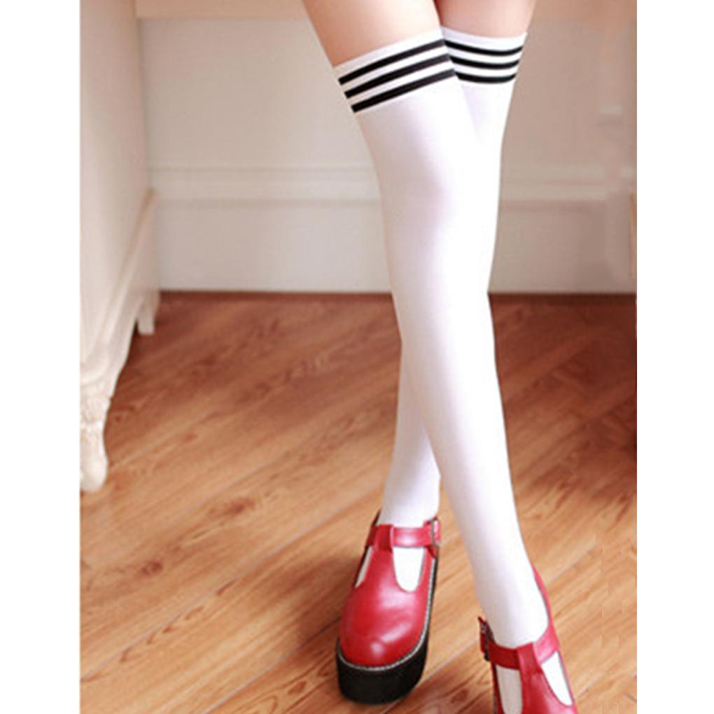 Damen Überknie Oberschenkelstrümpfe Mode Hohe Socken Strumpfhose