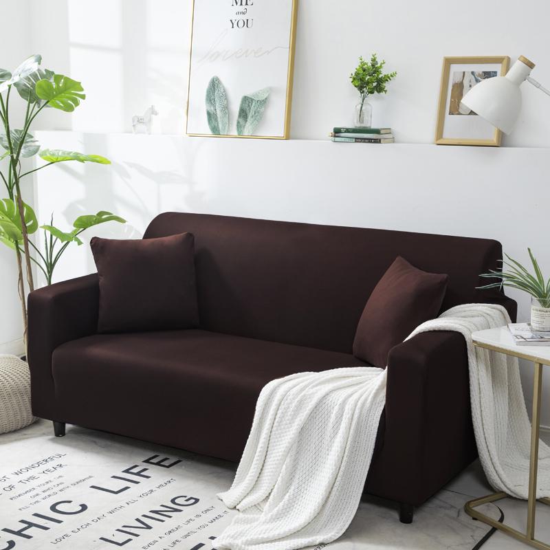 Solid Color Elastic Sofa Covers for Living Room Stretch Slipcover Armchair Couch Cover Corner L shape Sectional Sofa Protector