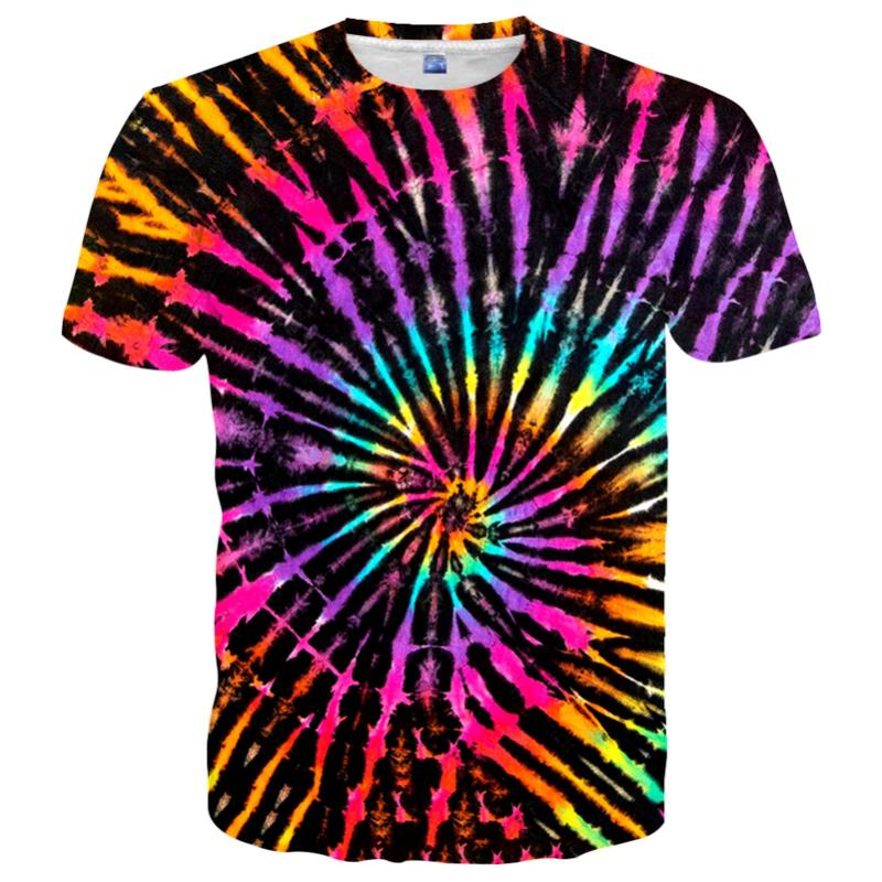 Fashion Flame Graphic T Shirts For Men New Summer Casual 3D Print Colorful Flame Hip Pop Men T-shirt Street Short Sleeve Kid Tee