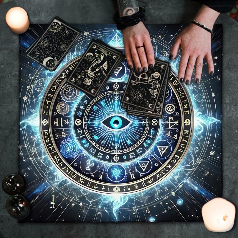 Practical Foldable Tarots Cloth Easy to Clean Velvets Divination Mat Fabric Texture Suitable for Spiritual Practices
