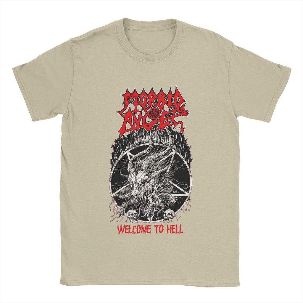 Men's T-Shirt Morbid Angel Death Metal Humorous Cotton Tees Short Sleeve T Shirt Round Neck Tops New Arrival