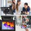 Étui avec support rotatif à 360° pour Xiaomi Redmi Pad 2 2025 11,0 pouces Modèle 25040RP0AG Coque blindée hybride en Silicone+PC avec sangle d'épaule