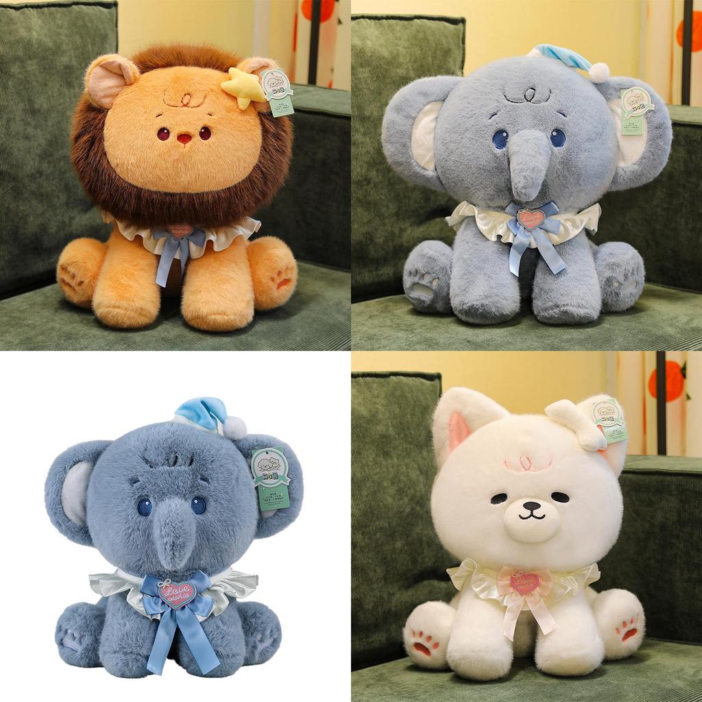 Dog Elephant Lion Plush Animal Toy With Pp Cotton Filling For Childrens Birthday Gift