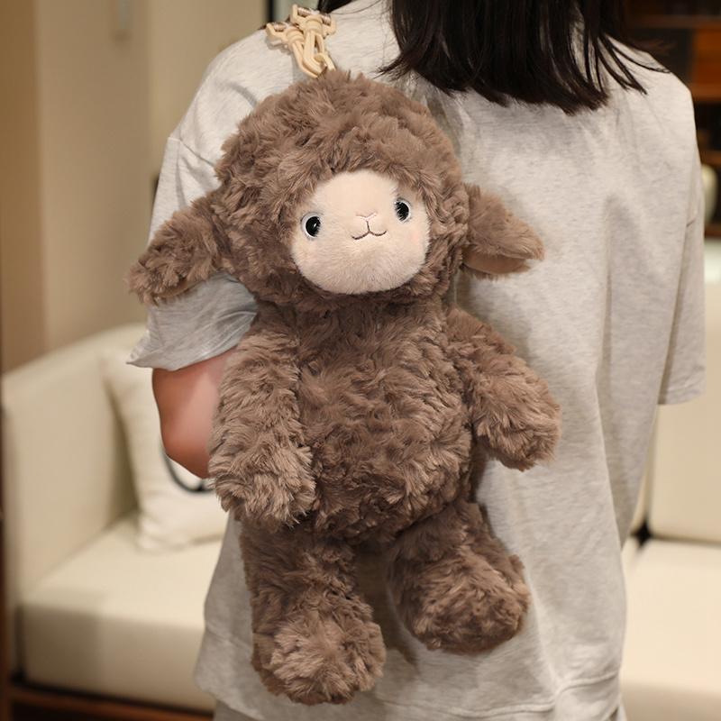 40CM Creative Sheep Plush Backpack Simualtion Animal Bag LifelIike Travel Decro Zoo Souvenir