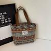 Large Capacity Ethnic Style Bag Women's Fashionable Tote Bag Women's Ins Style Versatile Shoulder Handbag
