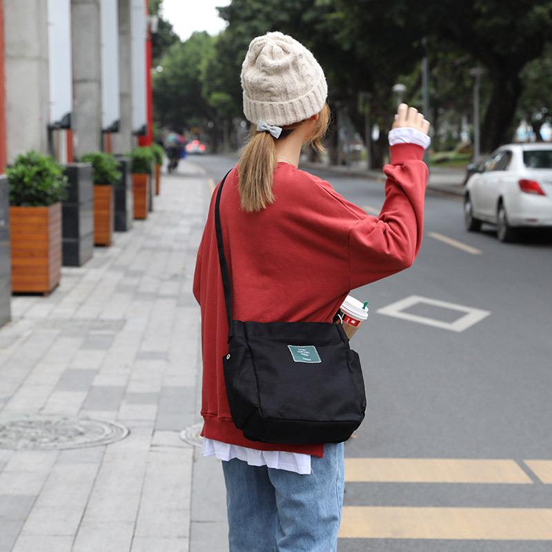 Spring And Summer Bags Casual Canvas Bags Shoulder Bags College Students Class Messenger Bags