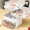 Ice Cube Mold with Lid And Ice Shovel Stackable Double Layer Ice Tray Pull-Out Ice Drawer Ice Cube Maker for Cocktail Whiskey