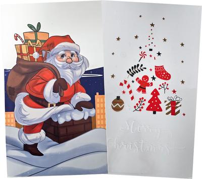 Xmas Plastic Bags Double-Sided Print 30X50Cm