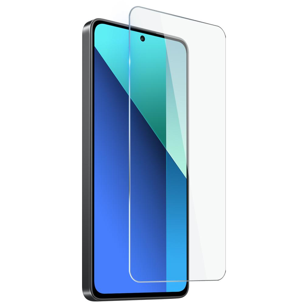 NORTHJO For Xiaomi Redmi Note 13 4G TPU Case Clear Phone Cover with Tempered Glass Film