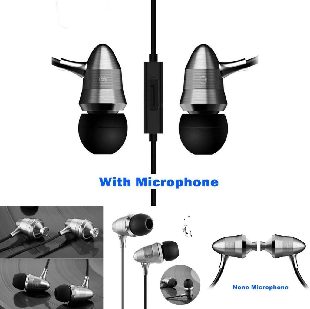 Silver Bullet Earphones Metal Deep Bass Wired Inear Headphones For Music Lovers
