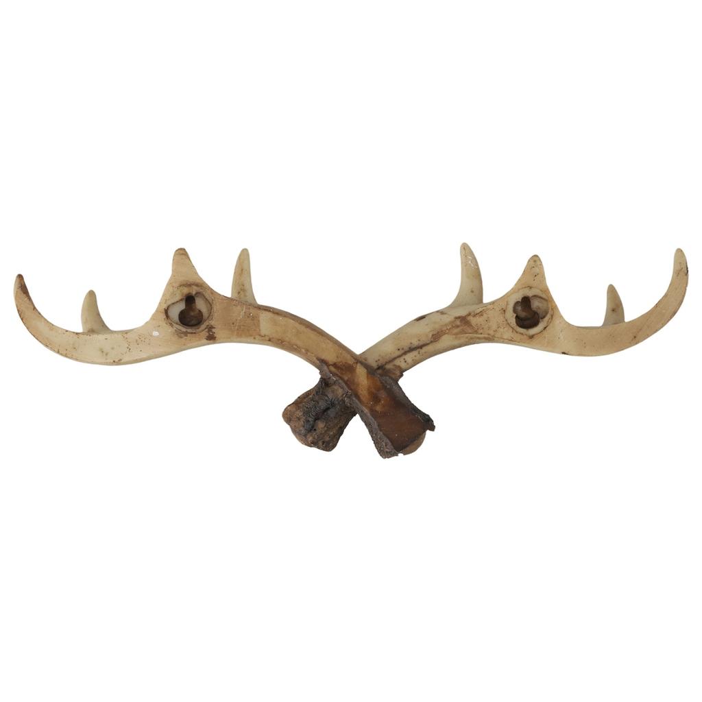 Nordic Vintage Deer Horn-Decor Hook Wall Hanging Clothes Hats Hook High-end Living Room Wall Decor Antler Resin Statue Craft