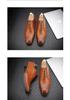 Men's Carved Leather Brogue Derbies - First Layer Cowhide, Business Formal or Casual Wear
